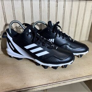 Adidas Icon 7 Mid MD Baseball Cleats Mens Sz 8 Black / White